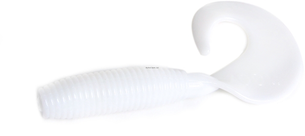 Picture of Zoom Bait Fat Albert Curly Tail Grub, 3", 10Pk, White