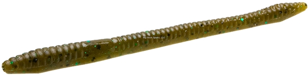 Picture of Zoom Bait Finesse Worm , 4 1/2", 20Pk, Green Pumpkin Green