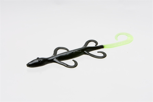 Picture of Zoom Bait Lizard, 6", 9Pk, Black Chartreuse Tail,