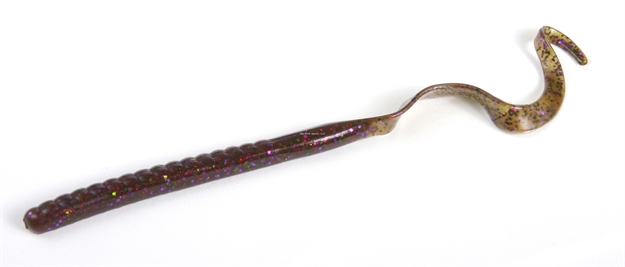 Picture of Zoom Bait Ol' Monster Worm, 10 1/2", 9Pk, Green Pumpkin Candy Red