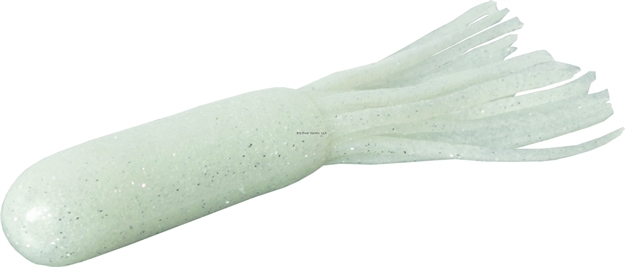 Picture of Zoom Bait Salty Super Tube , 3 3/4", 8Pk, White Pearl Silver Glitter