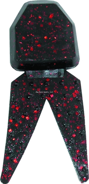 Picture of Zoom Bait Small Salty Chunk Trailer, 2 1/2", 5Pk, Black & Red Glitter