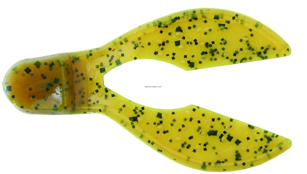 Picture of Zoom Bait Super Chunk Jig Trailer, 3 1/2", 5Pk, Chartreuse Pumpkin