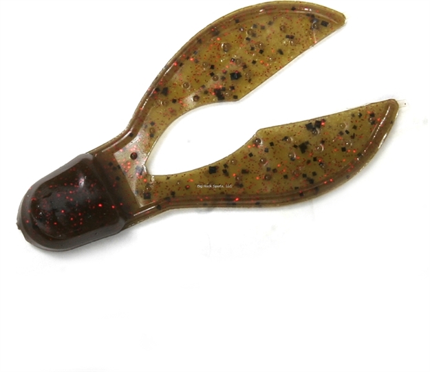 Picture of Zoom Bait Super Chunk Jig Trailer, 3 1/2", 5Pk, Green Pumpkin Red