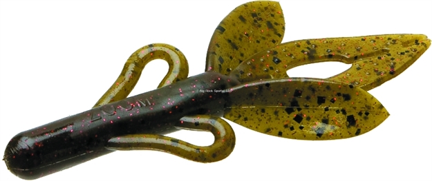 Picture of Zoom Bait Super Hog, 4", 10Pk, Green Pumpkin Red