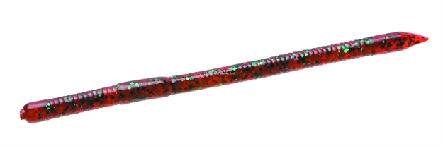 Picture of Zoom Bait Swamp Crawler Finesse Worm, 5 1/2", 25Pk, Red Bug