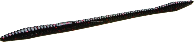 Picture of Zoom Bait Trick Worm , 6 1/2", 20Pk, Black & Red Glitter