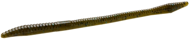 Picture of Zoom Bait Trick Worm , 6 1/2", 20Pk, Green Pumpkin Blue