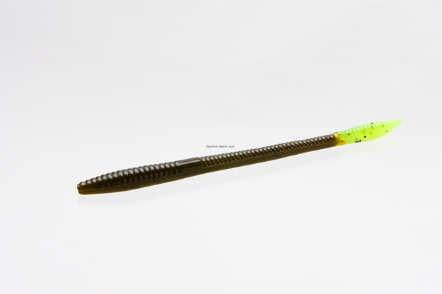 Picture of Zoom Bait Trick Worm , 6 1/2", 20Pk, Green Pumpkin Chartreuse