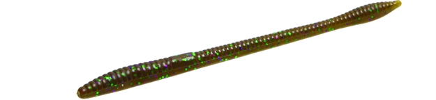 Picture of Zoom Bait Trick Worm , 6 1/2", 20Pk, Green Pumpkin Purple Green