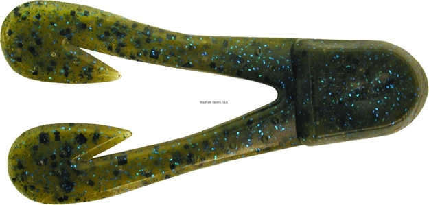 Picture of Zoom Bait Ultra-Vibe Chunk Trailer, 3", 5Pk, Green Pumpkin Blue