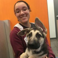 Shelby with Aspen the German Shepherd