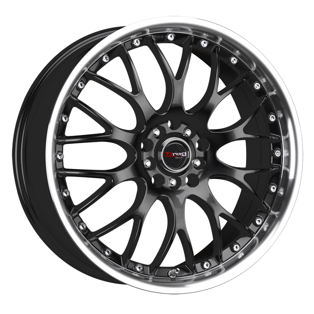 17X7.5 45 5X100//114.3 DRAG DR-19 BLACK WHEELS//RIMS 17/"INCH 22532 1