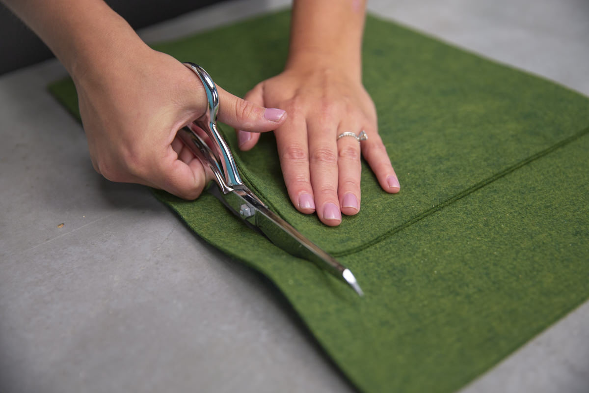 cutting pieces of felt cutting pieces of felt