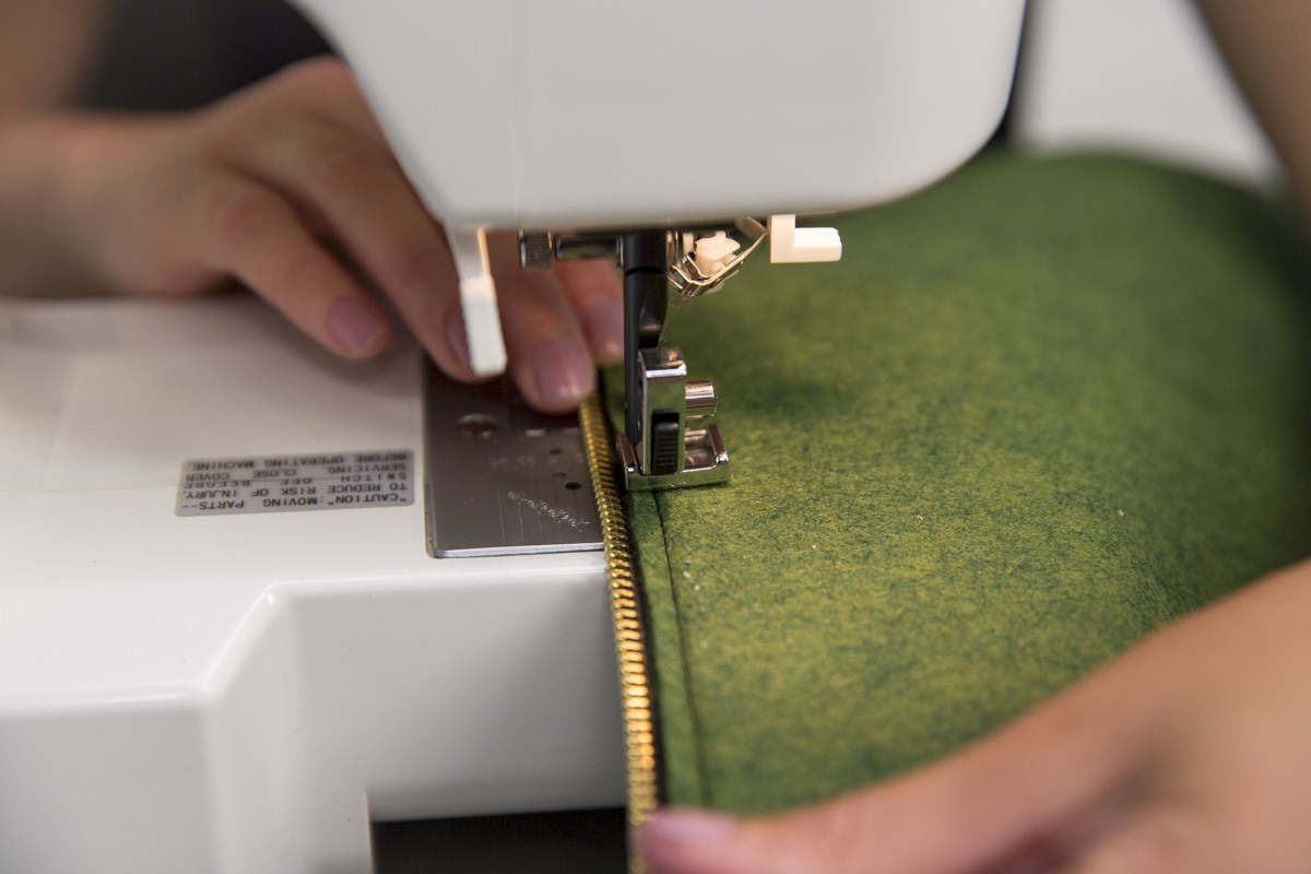 sewing zipper on felt sewing zipper on felt