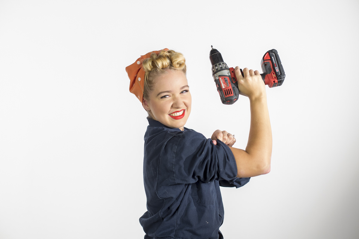 Dunn DIY How to Make Pin Curls Like Rosie the Riveter Seattle WA 25