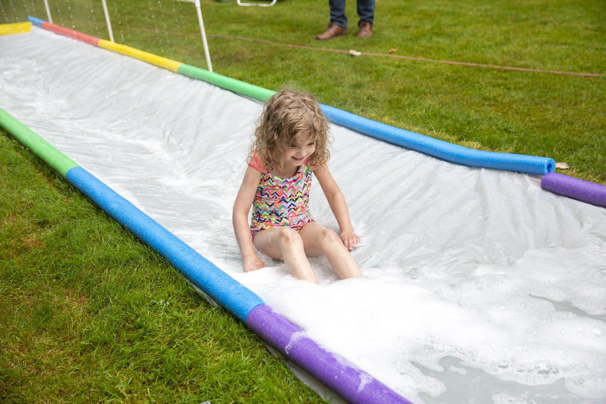 make a slip and slide at Seattle garden show make a slip and slide at Seattle garden show
