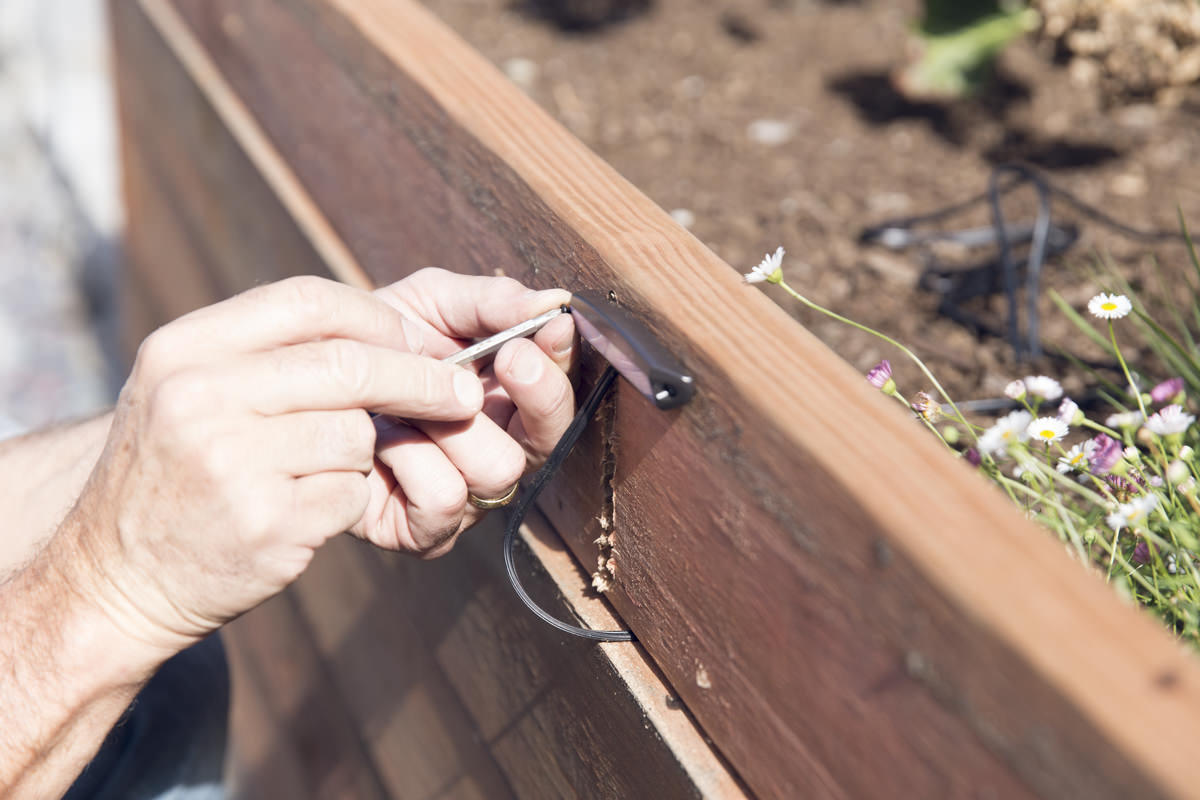 adding lights to raised planter adding lights to raised planter