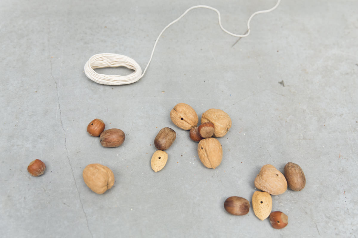 yarn and nuts for christmas garland yarn and nuts for christmas garland