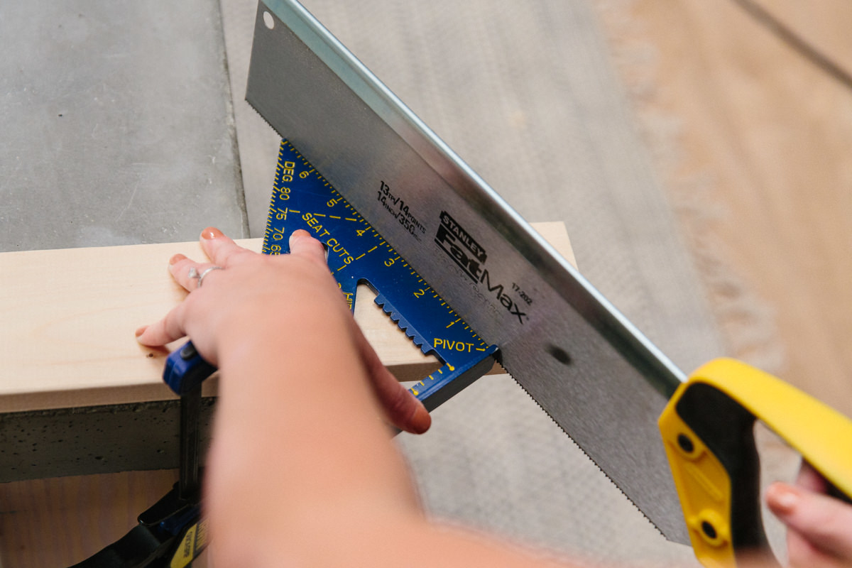 cut with a backsaw cut with a backsaw