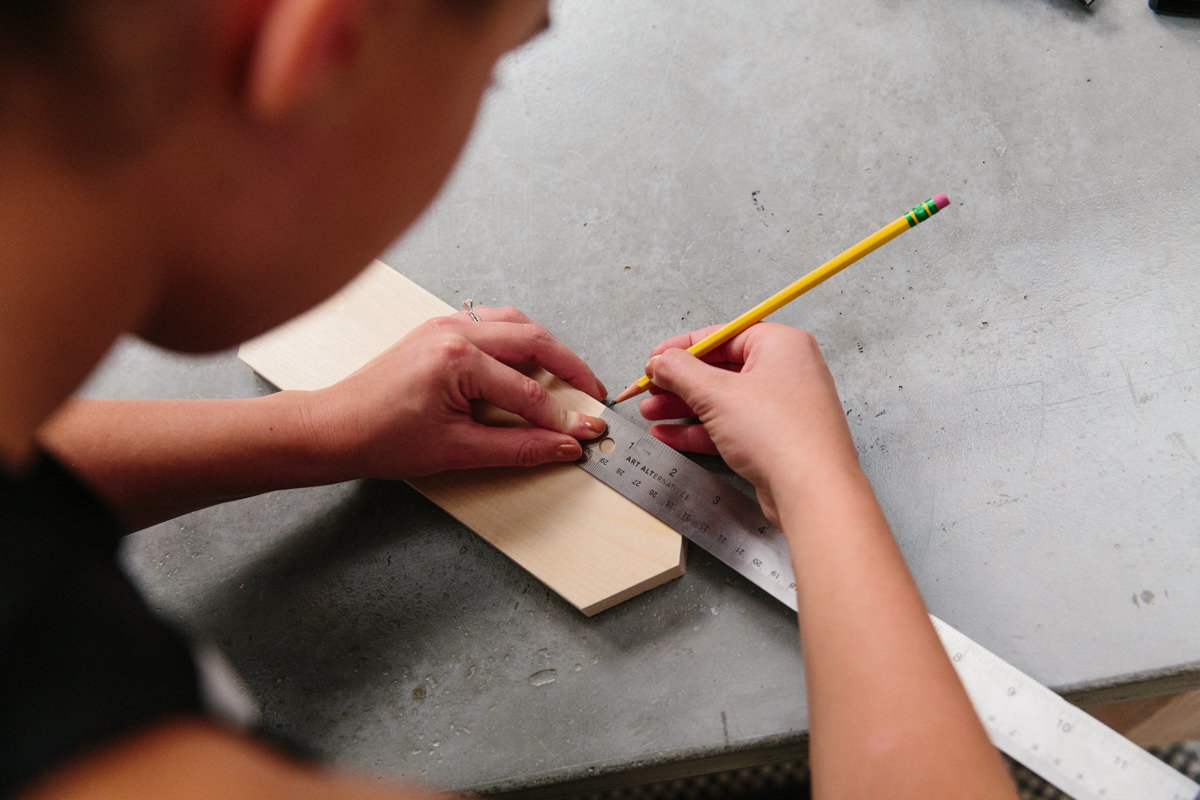 make a pencil mark at 2” make a pencil mark at 2”