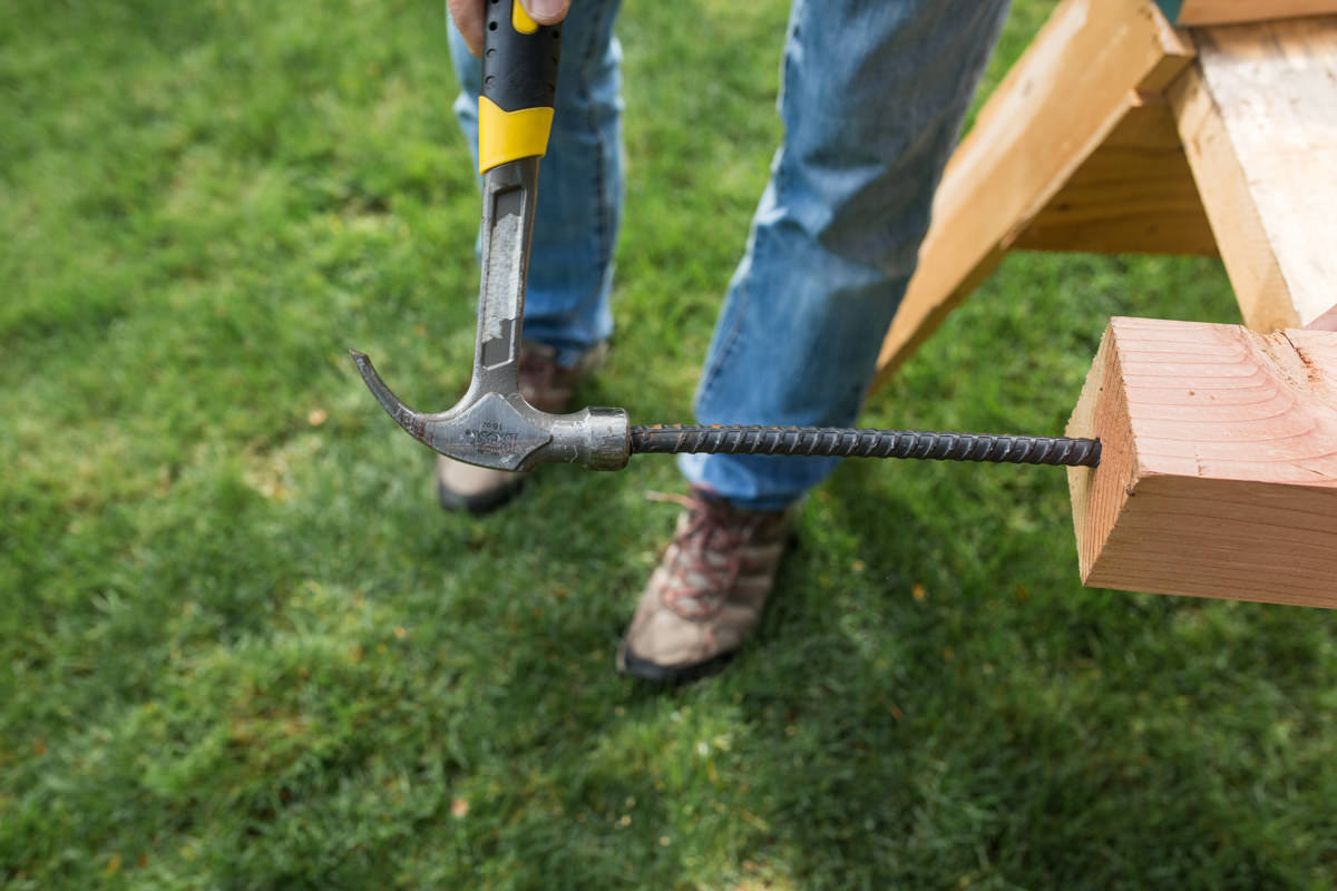 drive stake into diy post