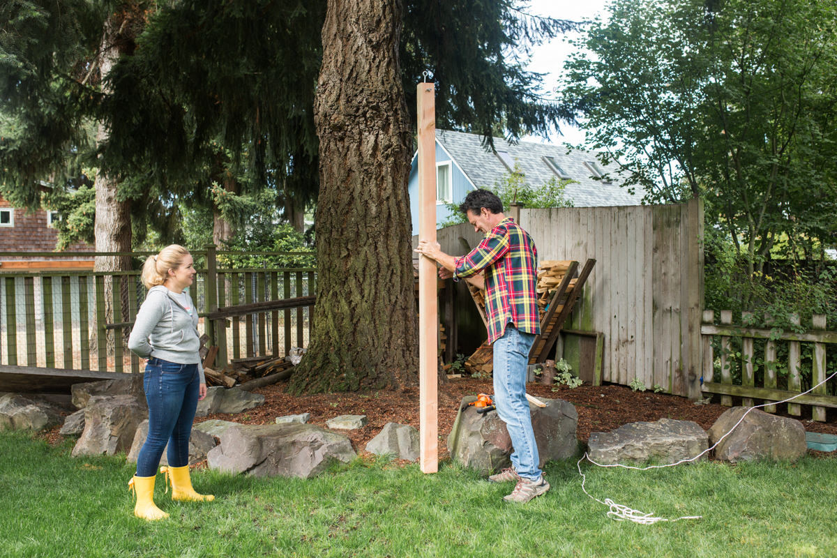 put diy post in ground