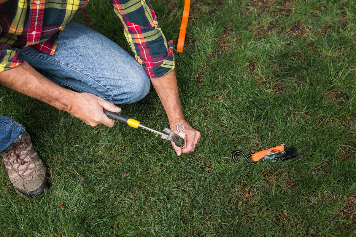 hammer stake in ground