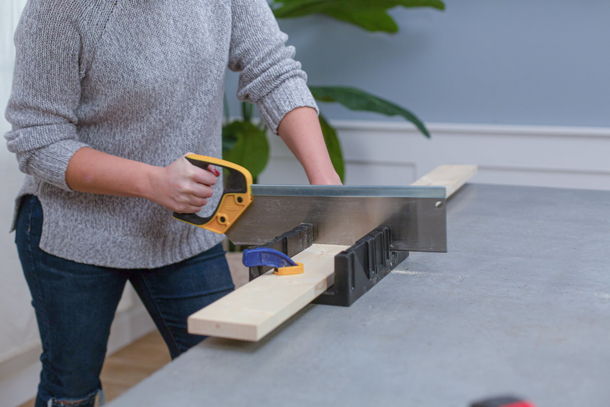 use a hand saw and miter box use a hand saw and miter box
