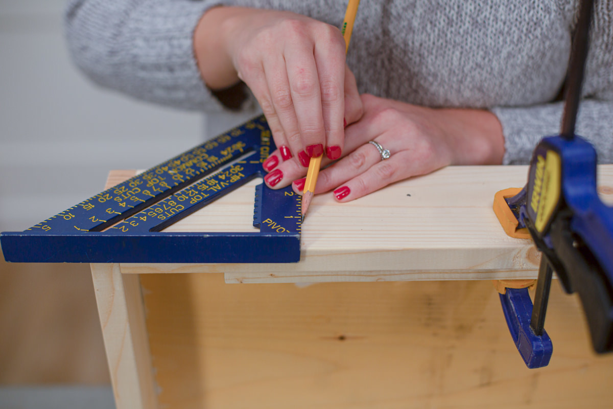 measure 2 1/2" down the frame measure 2 1/2" down the frame