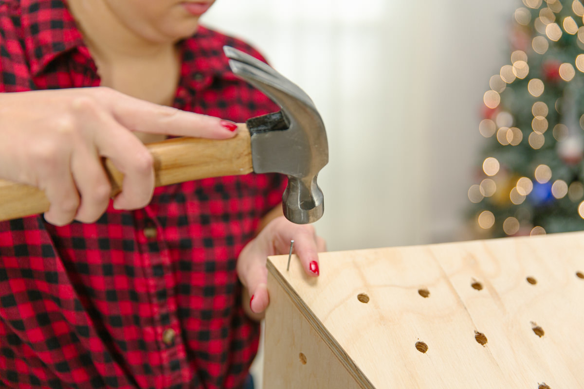 Add 1 1/4” finishing nails Add 1 1/4” finishing nails