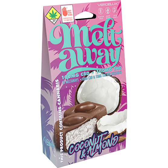 Meltaway Chocolate Covered Coconut Almond 1:1 Truffles Single Edible Verdelux | 20mg