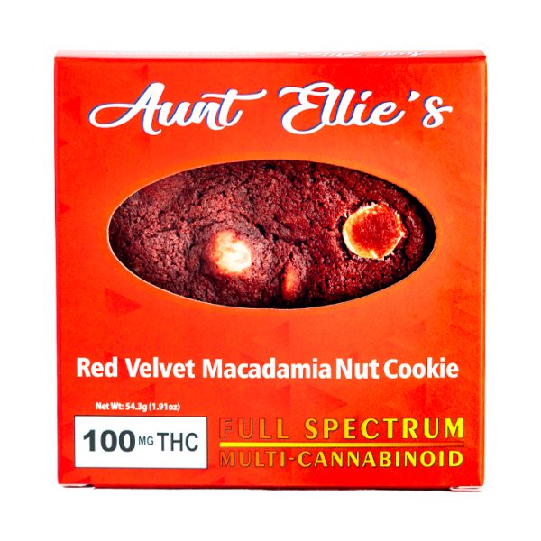 Red Velvet Macadamia Cookie: 100MG - Indica