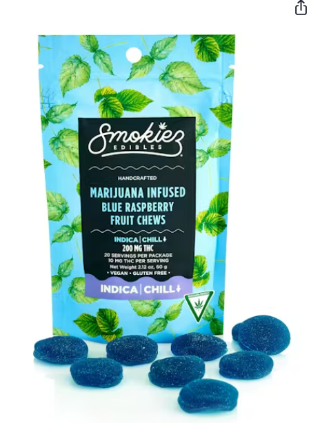 Sour Blue Raspberry | Infused Edibles | 200mg | Indica