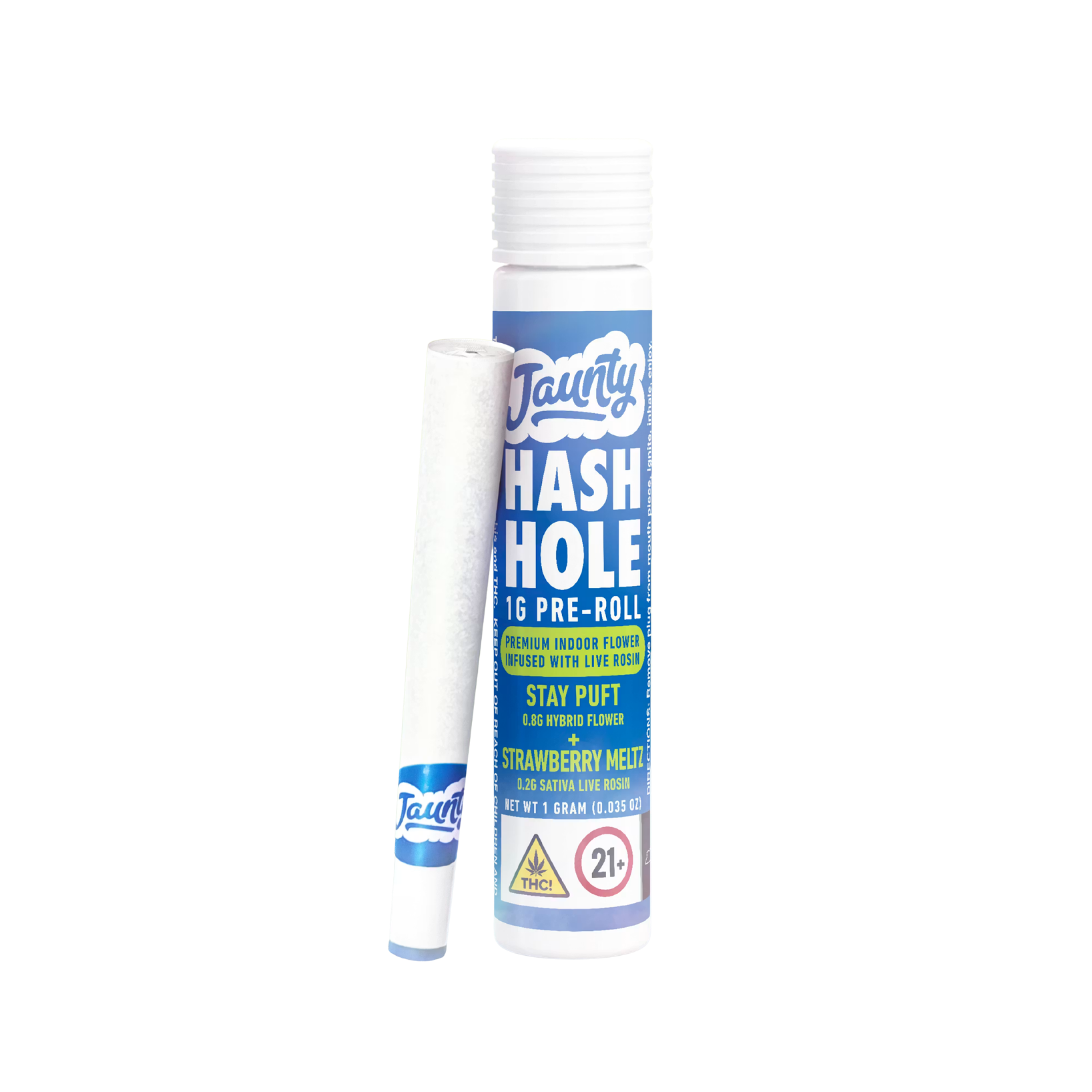 Jaunty - Stay Puft x Strawberry Meltz Hash Hole Infused Preroll - 1g