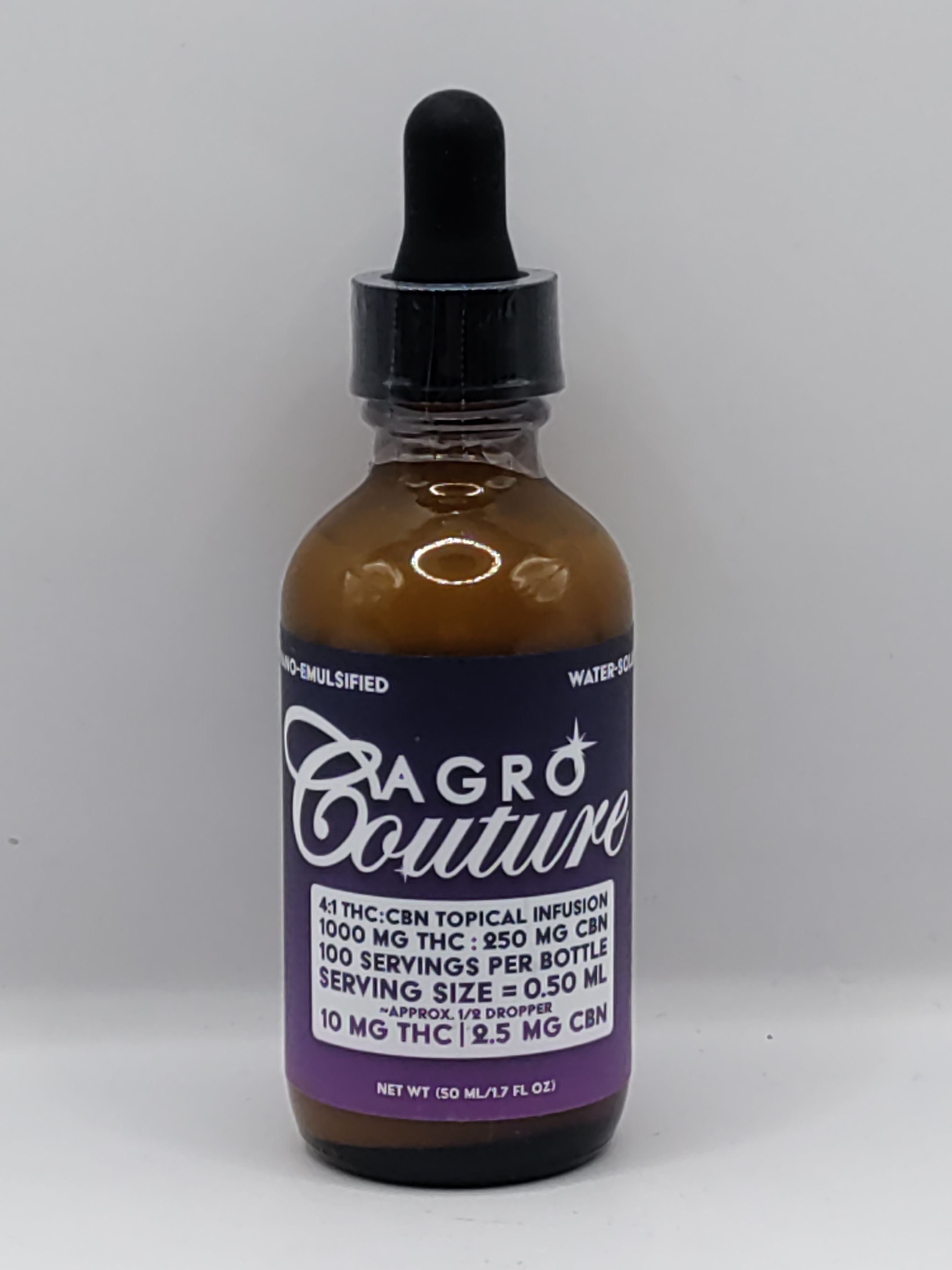 4:1 THC/CBN Topical Drops 1250mg Topical Infusion Agro Couture