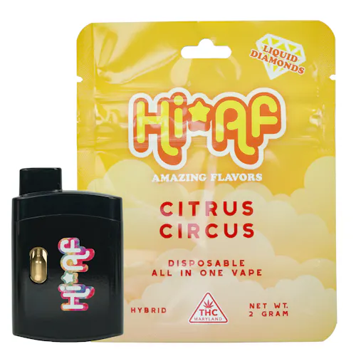 HiAf 2g Citrus Circus Liquid Diamonds Disposable - 2g