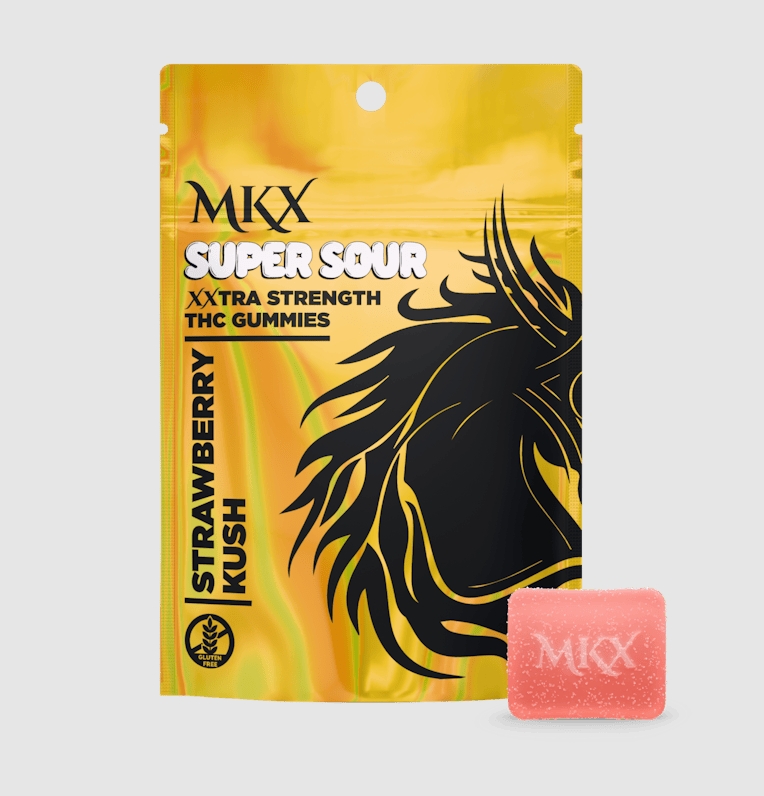 MKX - Strawberry Kush 200MG Super Sour Gummies