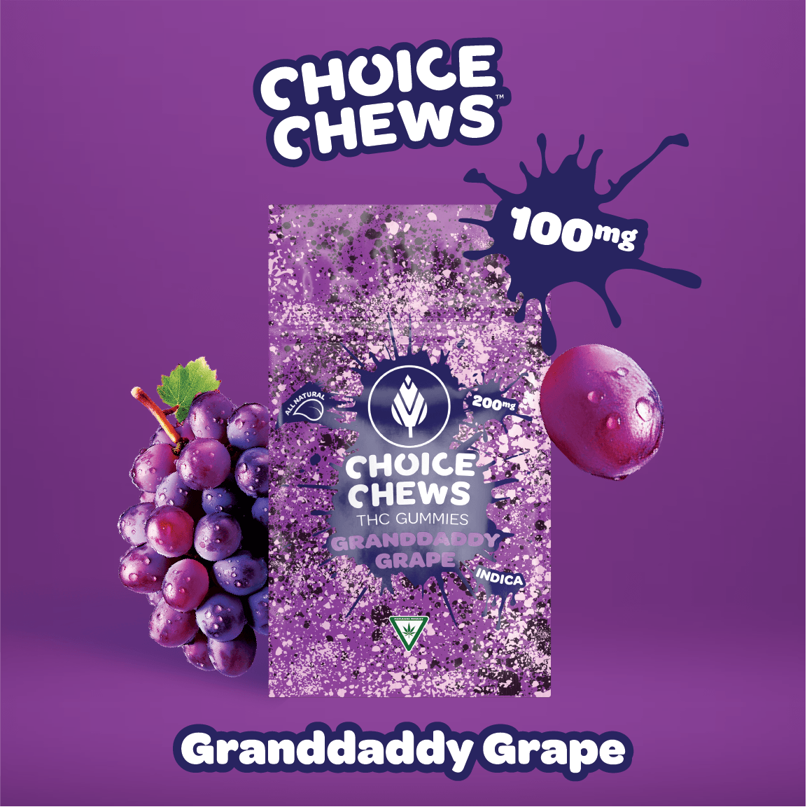 Choice - 100mg Gummie - Granddaddy Grape