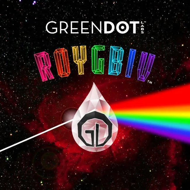 ROYGBIV Red Live Resin Cartridge Green Dot