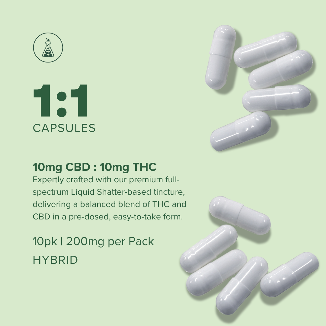 1:1 Hybrid Capsules 200mg 10pk