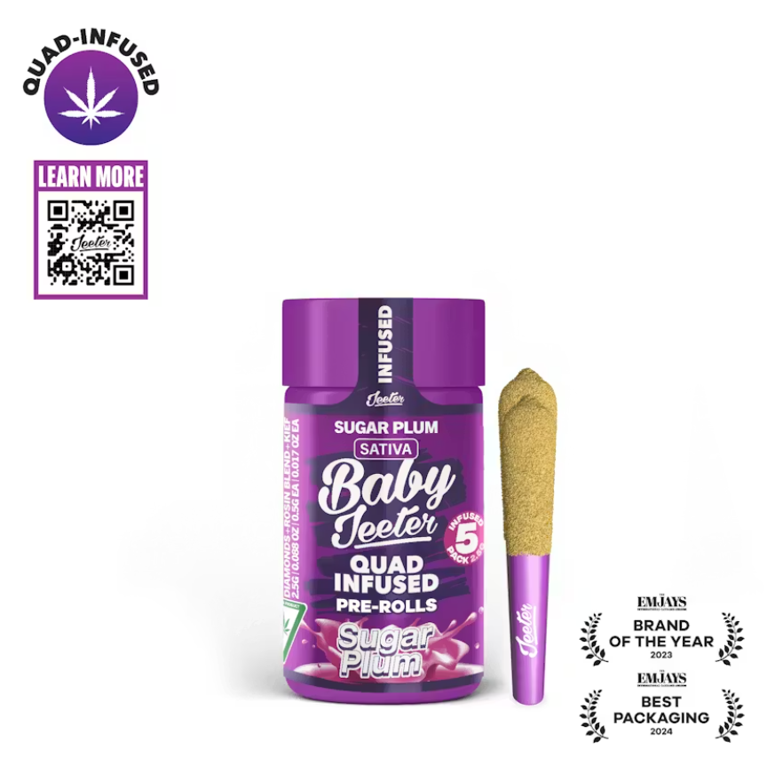 Baby Jeeter | Sugar Plum | 5pk Infused Pre-Rolls | 2.5g