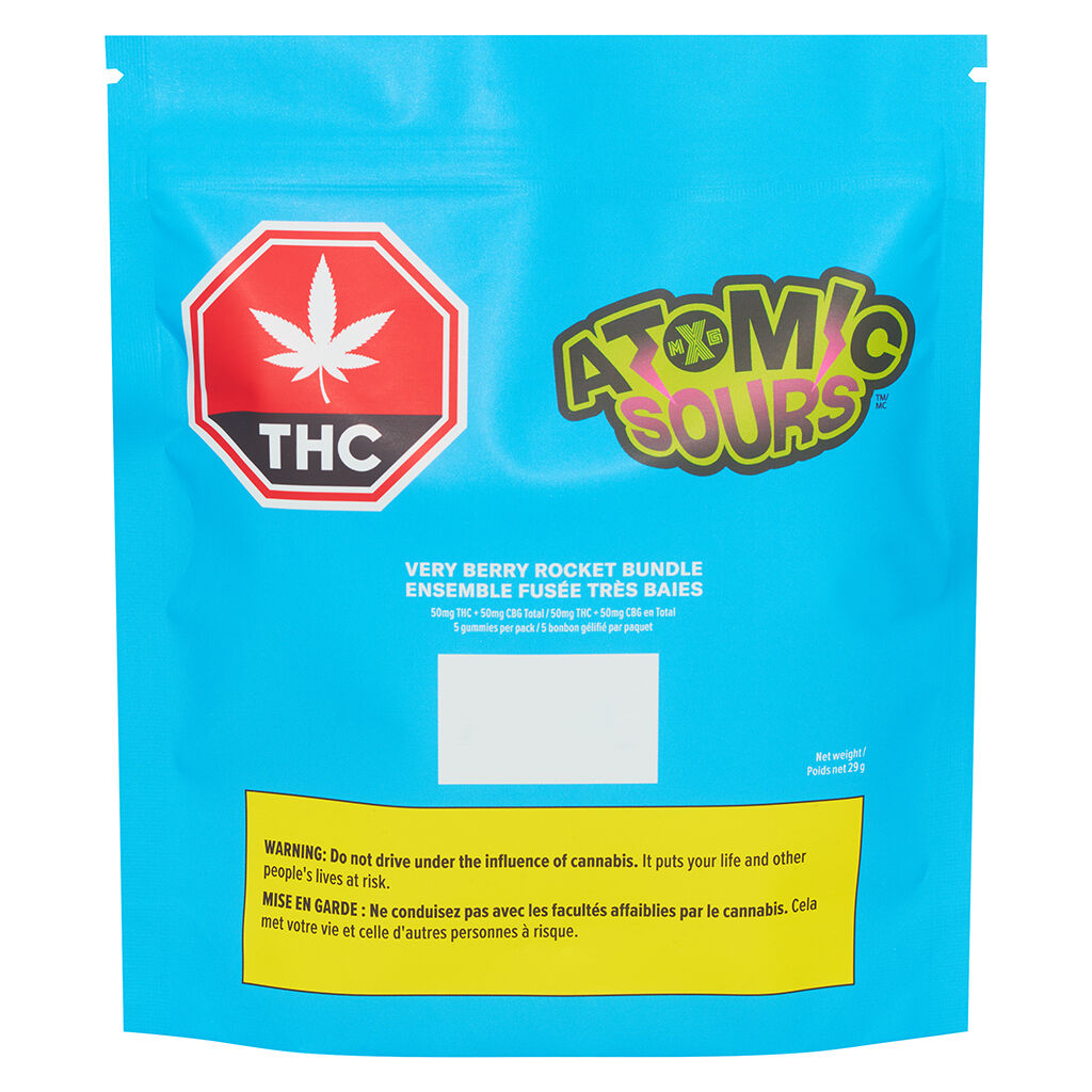 XMG Atomic Sours - Very Berry Rocket Gummies Bundle 50mg