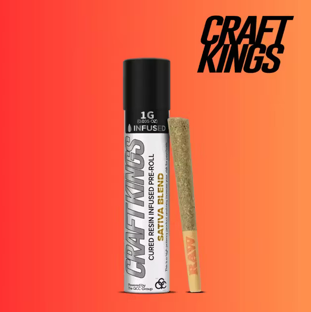 Craft Kings | Sativa Blend | Infused Preroll | Single | 1g (S)