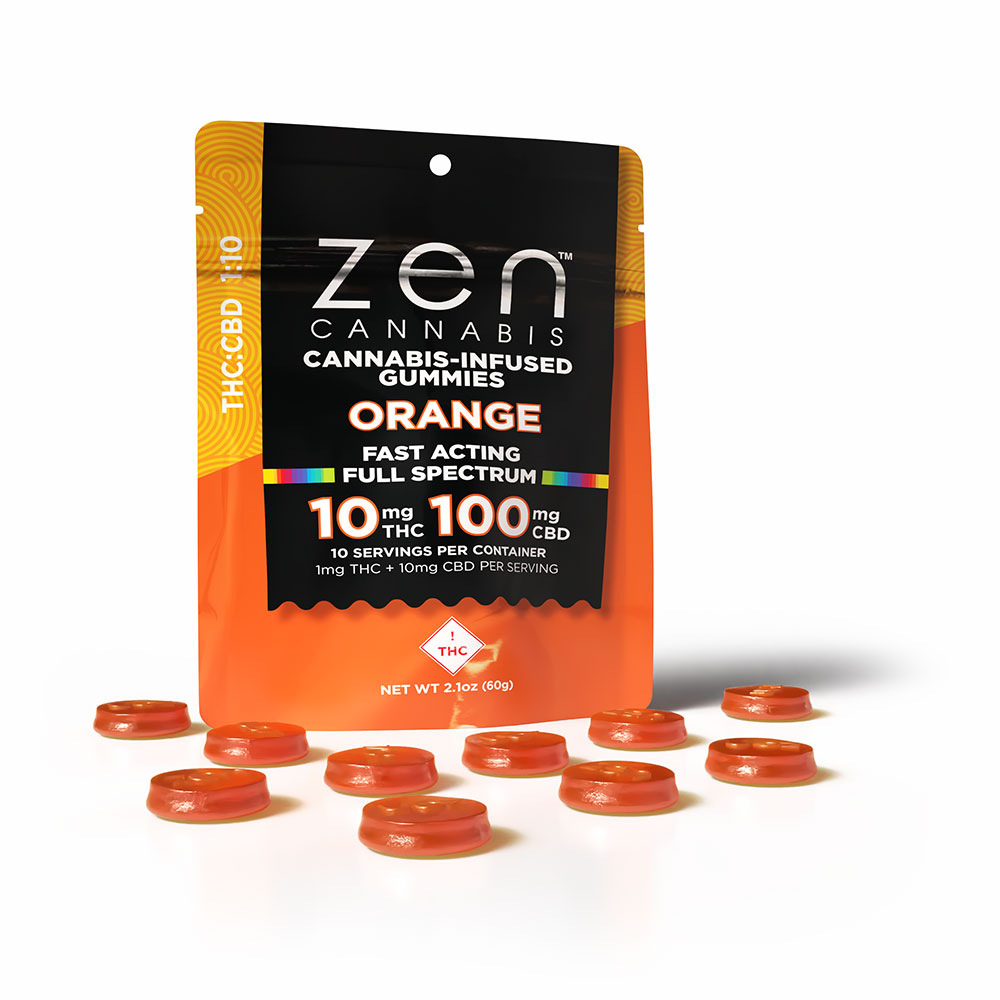 Cannabis Orange Fast Acting  10:1 CBD/THC Gummies