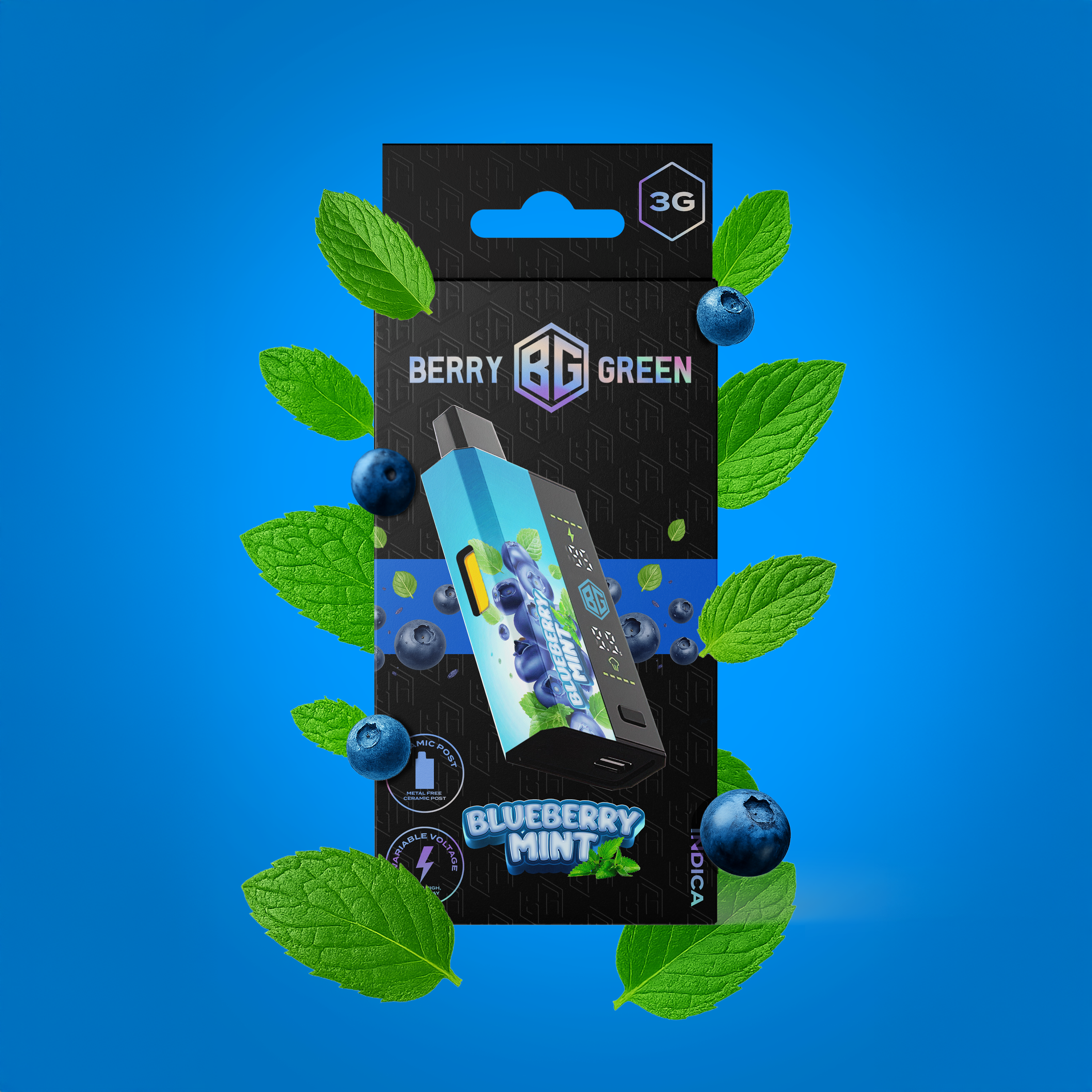 BERRY GREEN - BLUEBERRY MINT - DISPOSABLE