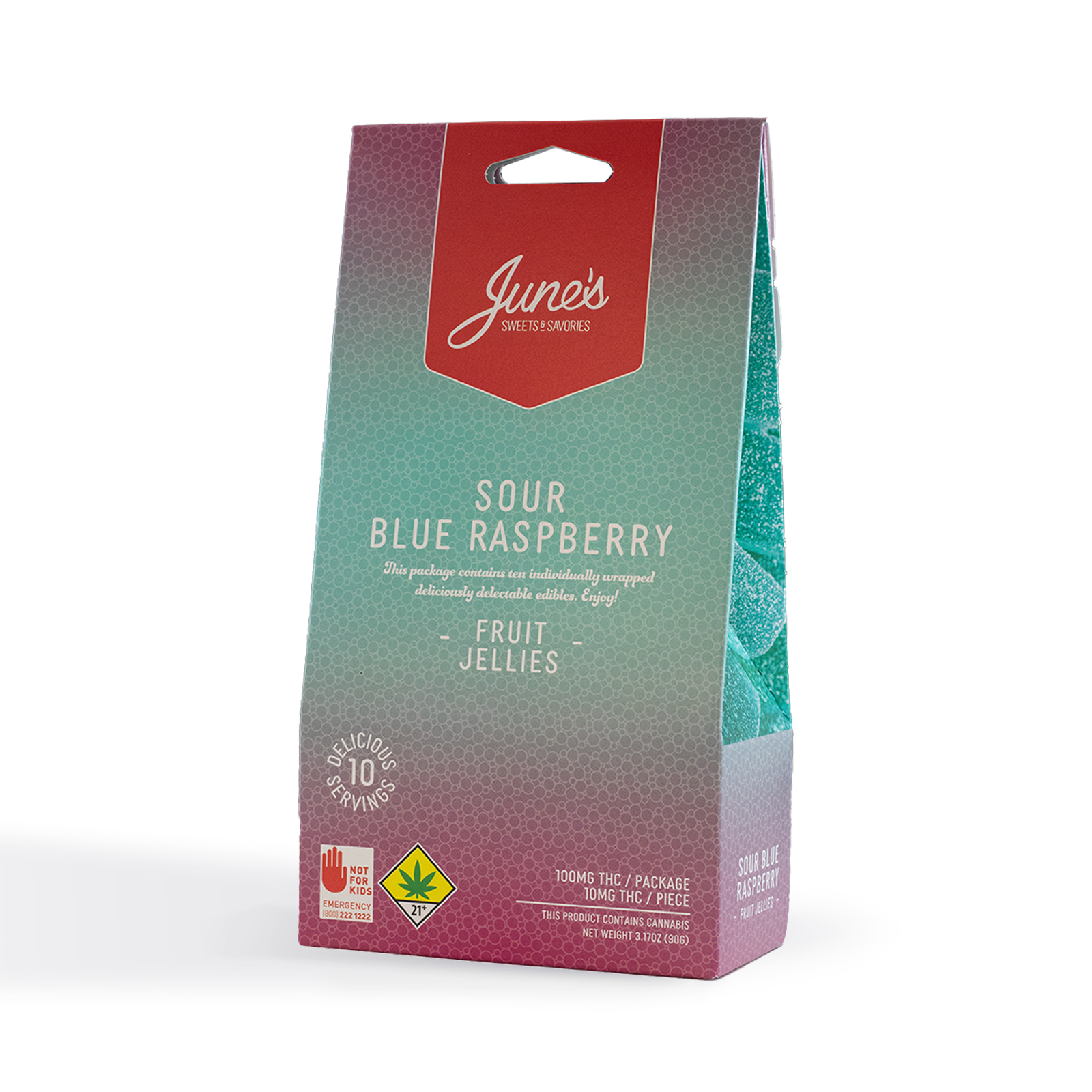 Sour Blue Raspberry Fruit Jellies
