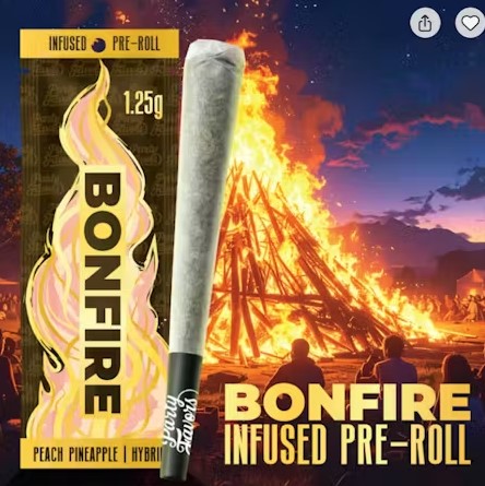 Party Favors | Bonfire 1.25g infused pre roll- Peach Pineapple Hybrid