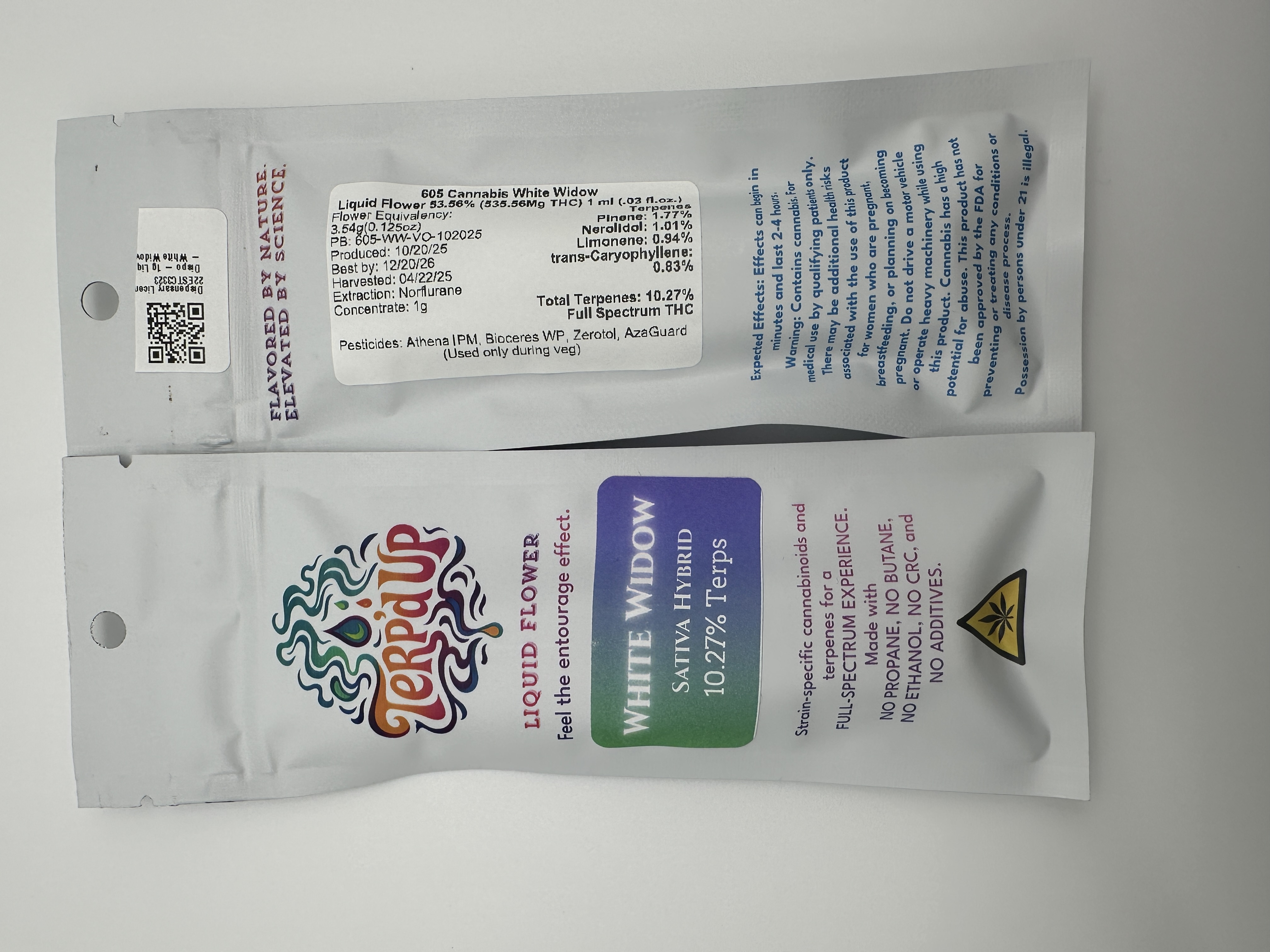 White Widow - Terp'd up Liquid Flower - Disposable at Dakota Herb