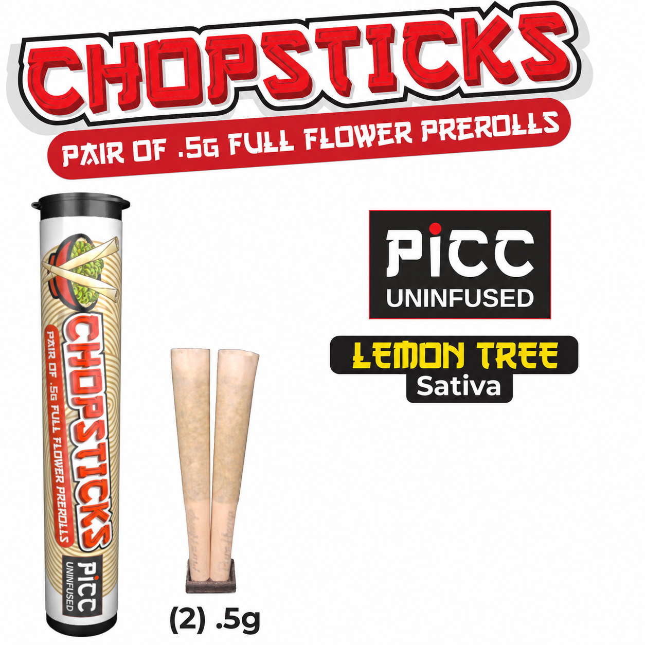 Chopsticks by PICC | Lemon Tree | 2 PreRoll